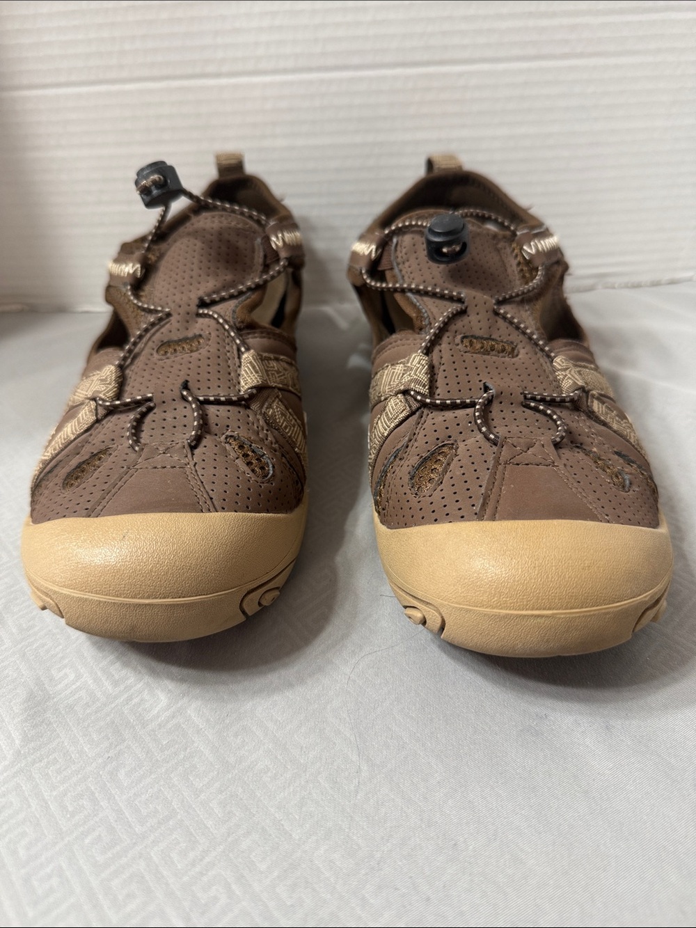 Saguaro Hiking Fisherman Style Brown Outdoor Sport Slip-On Sandals Size 41 Laces